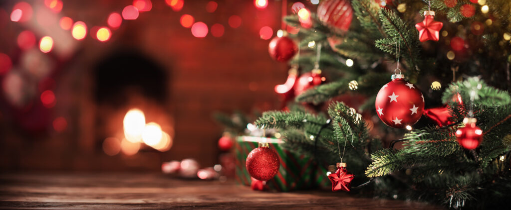 Noël, vente, immobilier, décoration, sapin